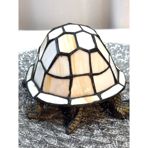 Vintage Tiffany-Style Turtle Stained-Glass Table Lamp by Ridgeport W/ Box 1990s - Picture 5 of 10